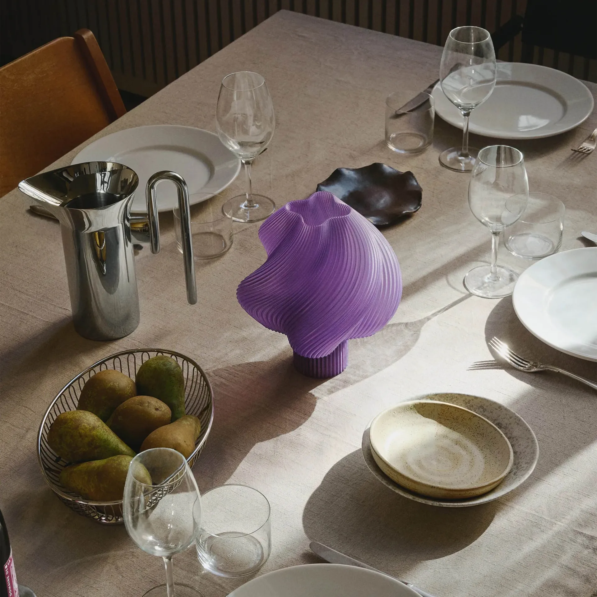 Soft Serve lampa stołowa przenośna , Lavender sorbet, 23 cm Crème Atelier