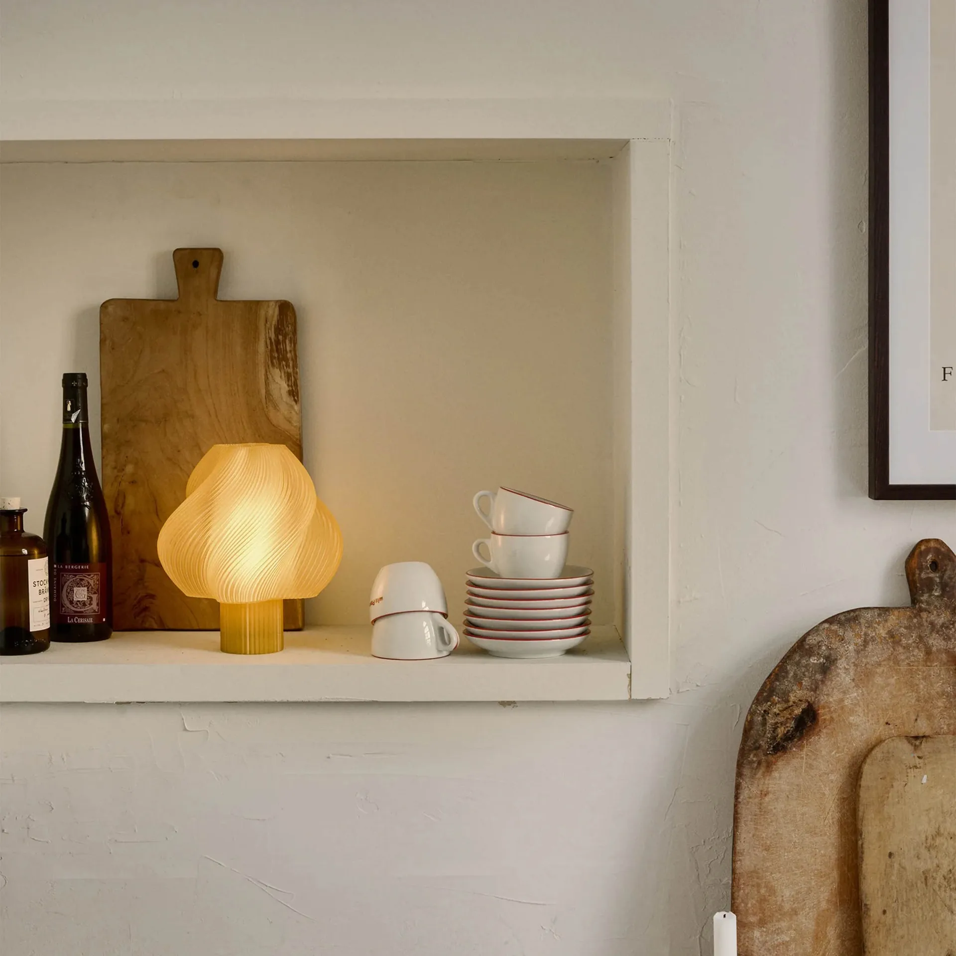 Soft Serve lampa stołowa przenośna , Limoncello sorbet, 23 cm Crème Atelier