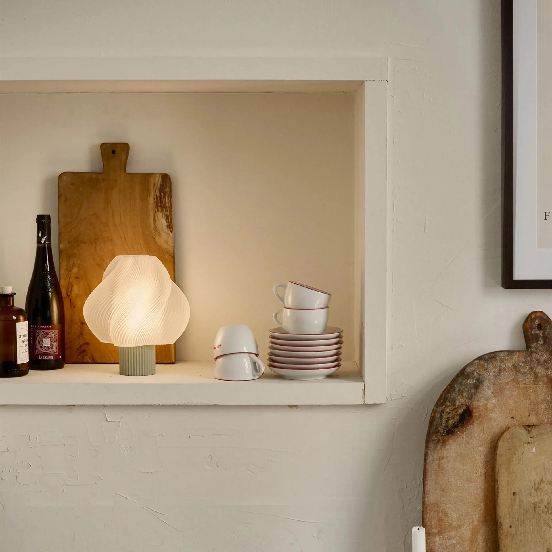 Soft Serve lampa stołowa przenośna , Matcha, 23 cm Crème Atelier