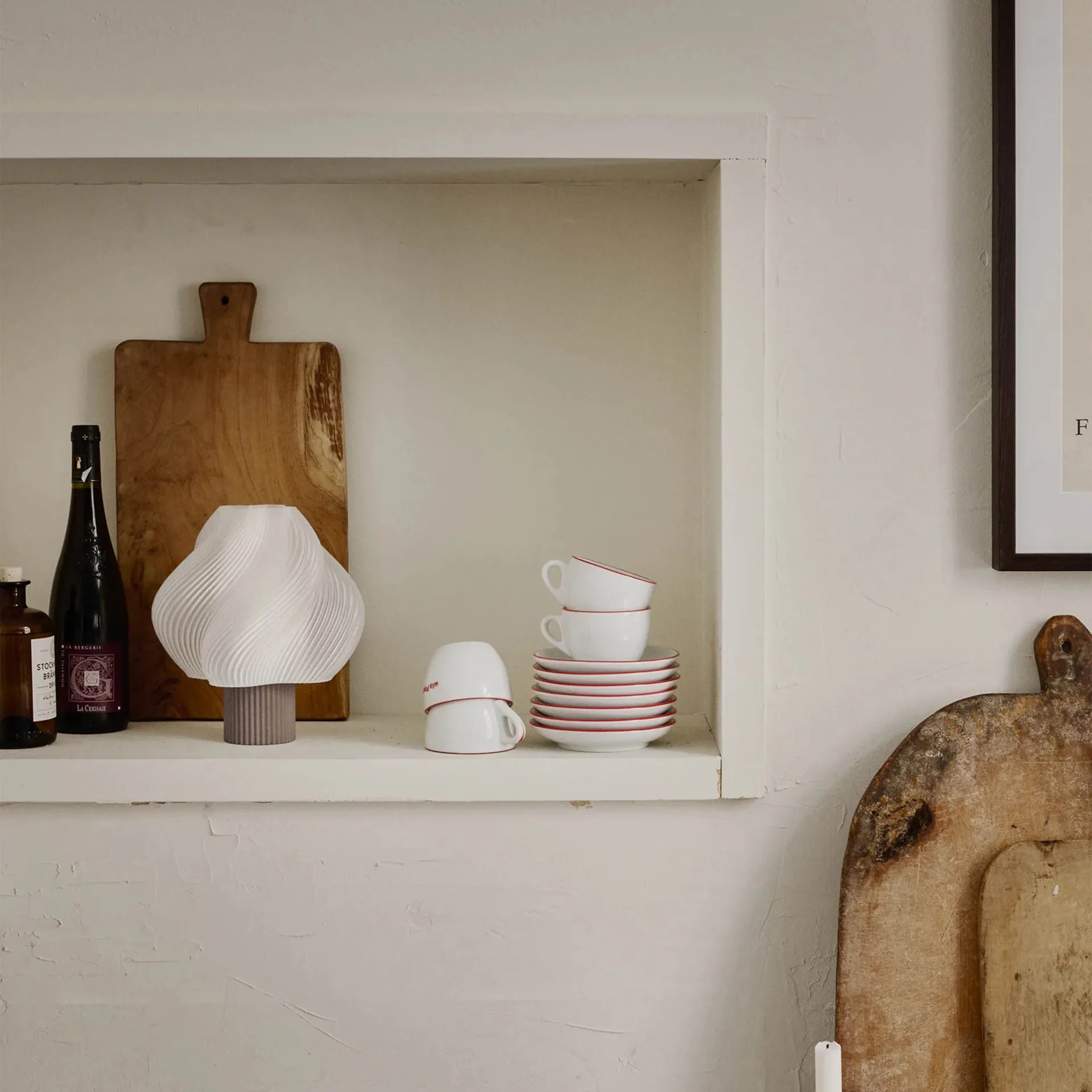 Soft Serve lampa stołowa przenośna , Mocha, 23 cm Crème Atelier