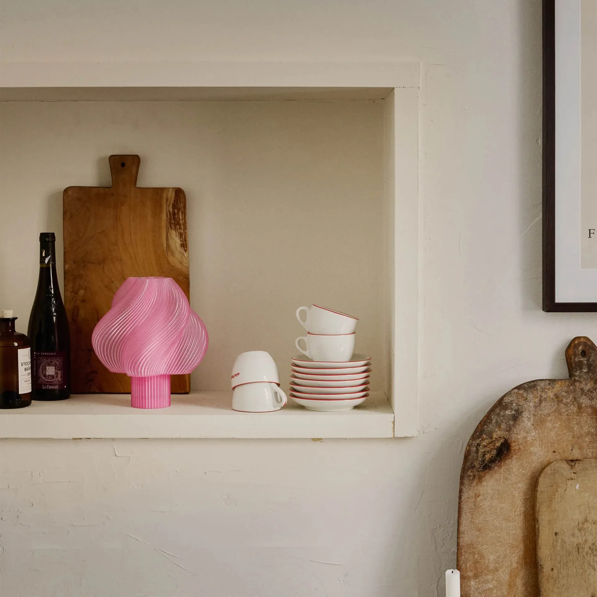 Soft Serve lampa stołowa przenośna , Rose sorbet, 23 cm Crème Atelier