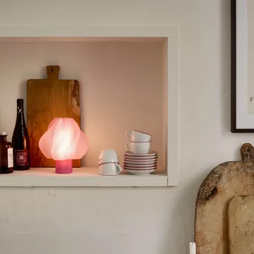 Soft Serve lampa stołowa przenośna  - Rose sorbet, 23 cm - Crème Atelier