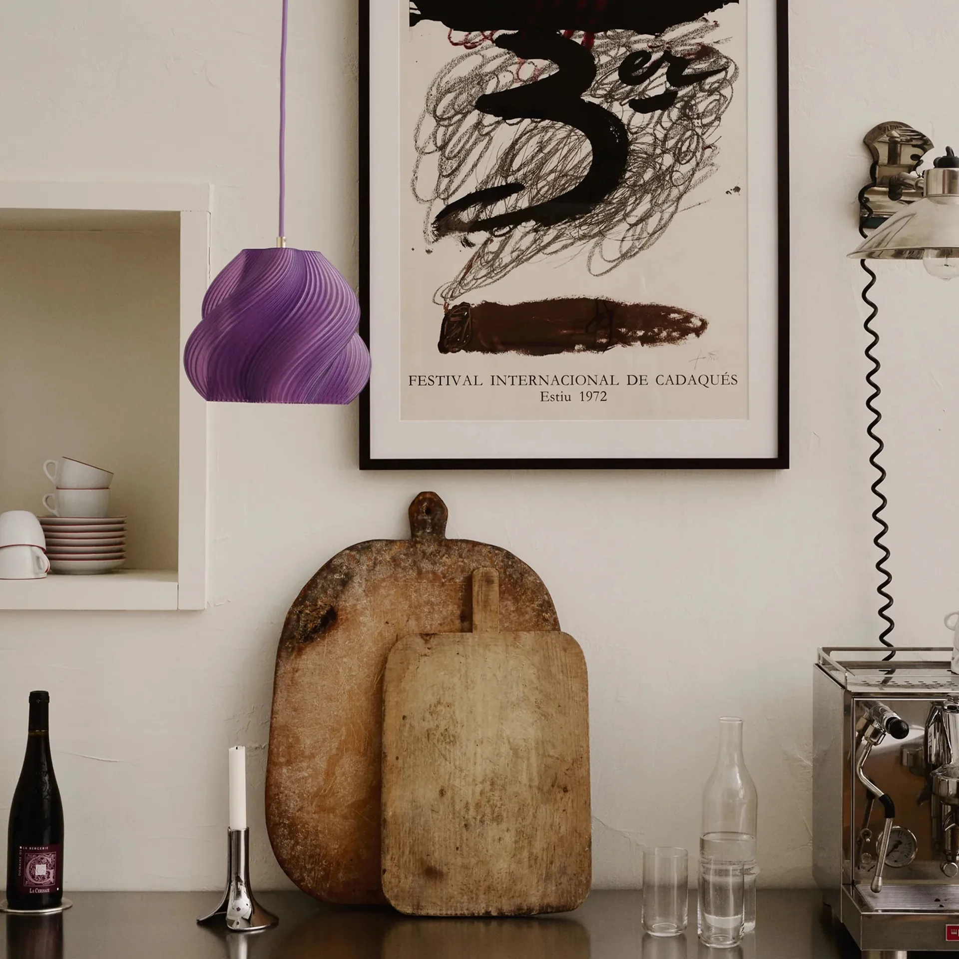 Soft Serve lampa wisząca, Lavender sorbet-brass, 01, 20 cm Crème Atelier