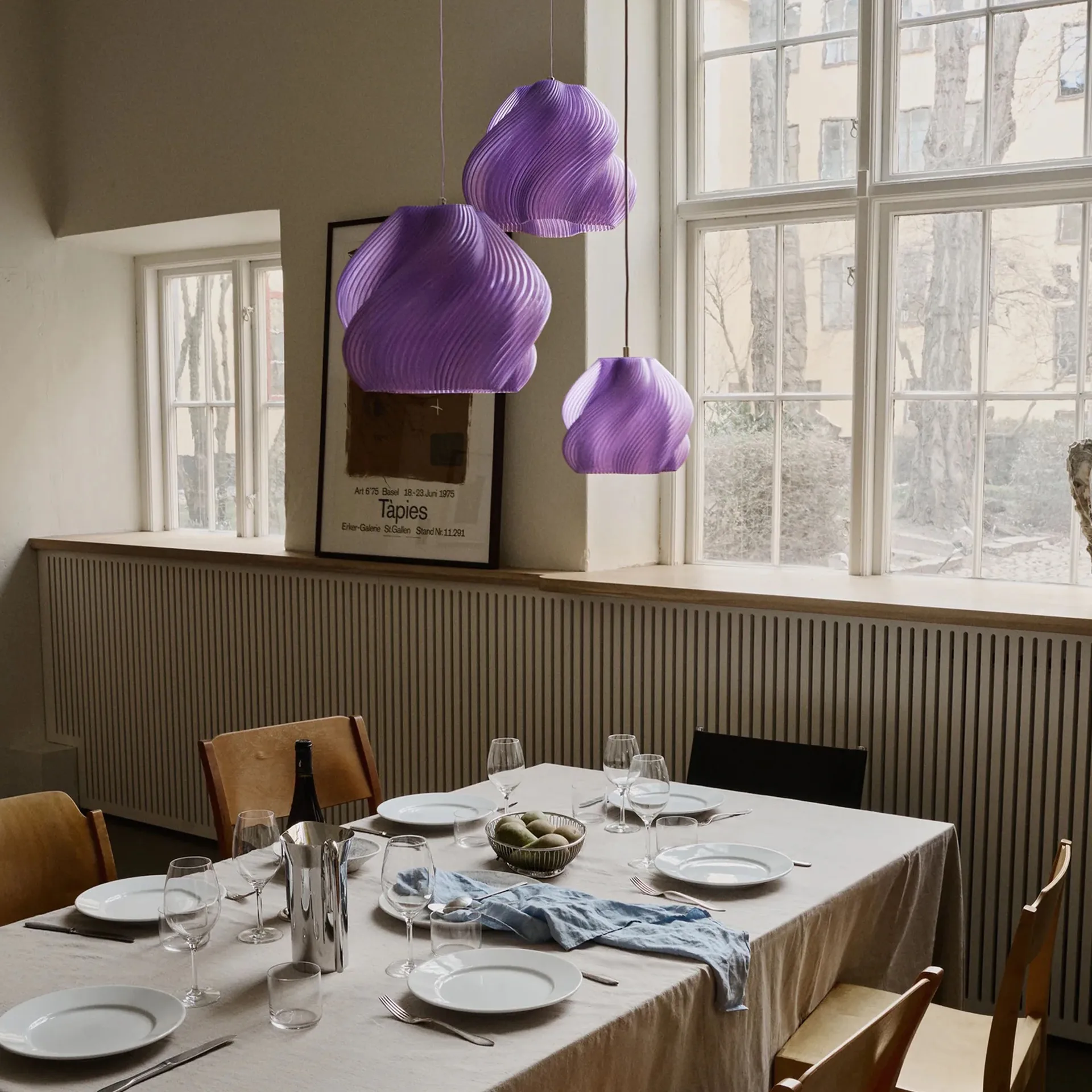 Soft Serve lampa wisząca, Lavender sorbet-chrome, 03, 30 cm Crème Atelier