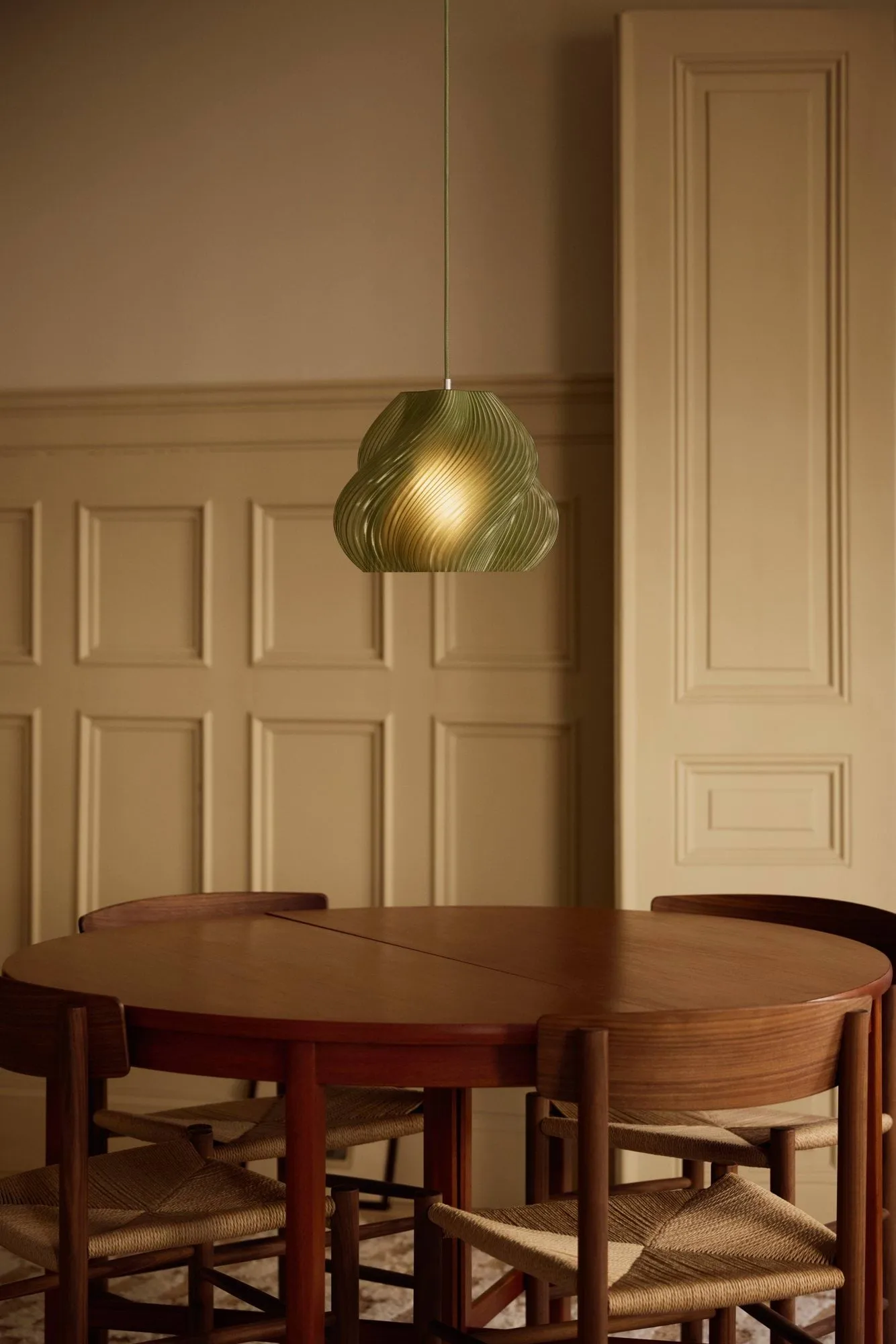 Soft Serve lampa wisząca, Olive-chrome, 02, 25 cm Crème Atelier
