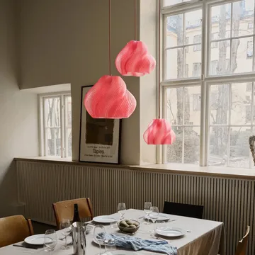 Soft Serve lampa wisząca - Peach sorbet-chrome, 01, 20 cm - Crème Atelier