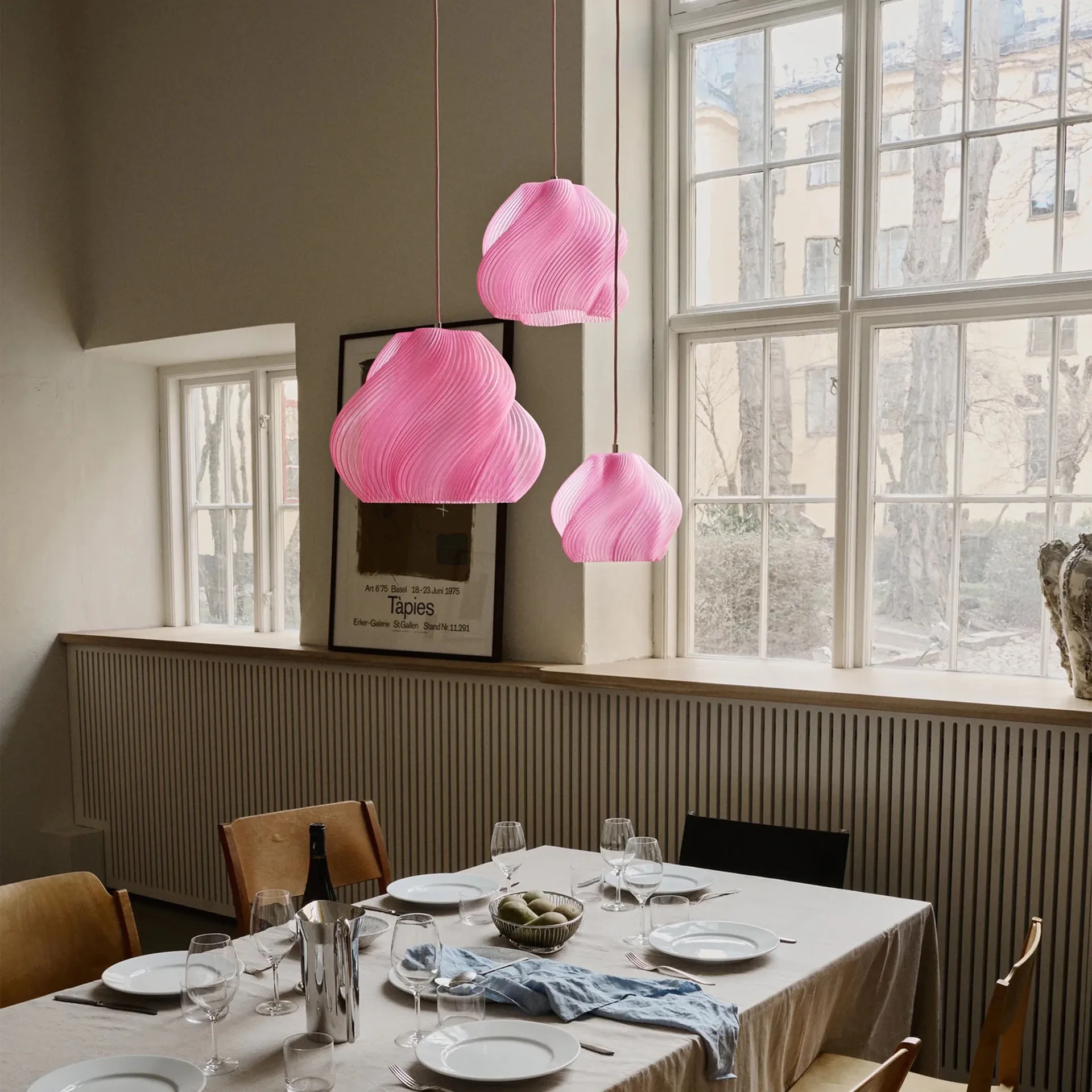 Soft Serve lampa wisząca, Rose sorbet-chrome, 03, 30 cm Crème Atelier