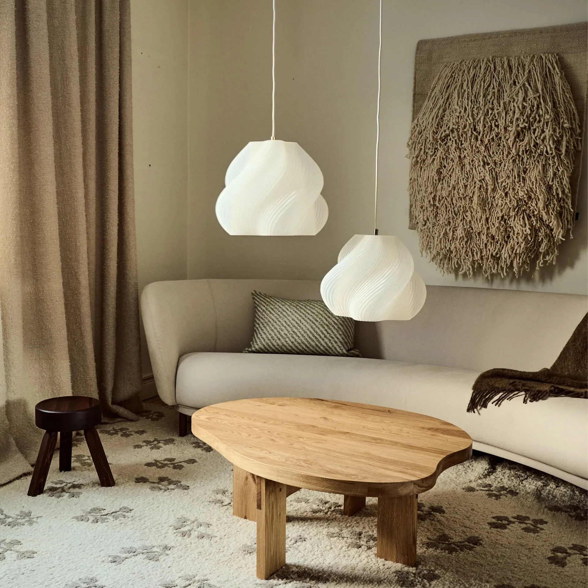 Soft Serve lampa wisząca, White-brass, 03, 30 cm Crème Atelier