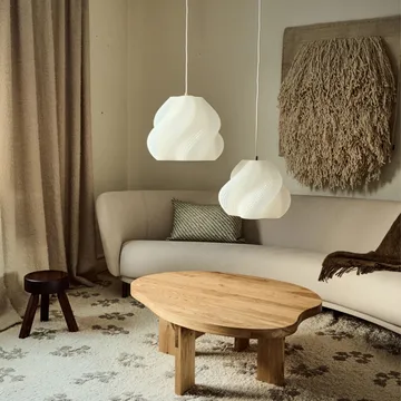 Soft Serve lampa wisząca - White-brass, 03, 30 cm - Crème Atelier