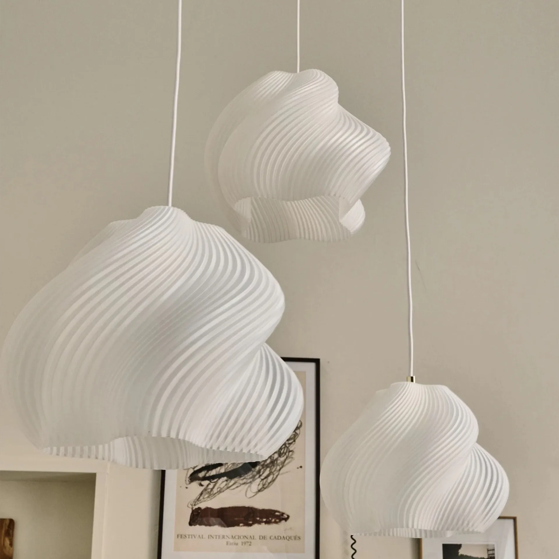 Soft Serve lampa wisząca, White-chrome, 01, 20 cm Crème Atelier