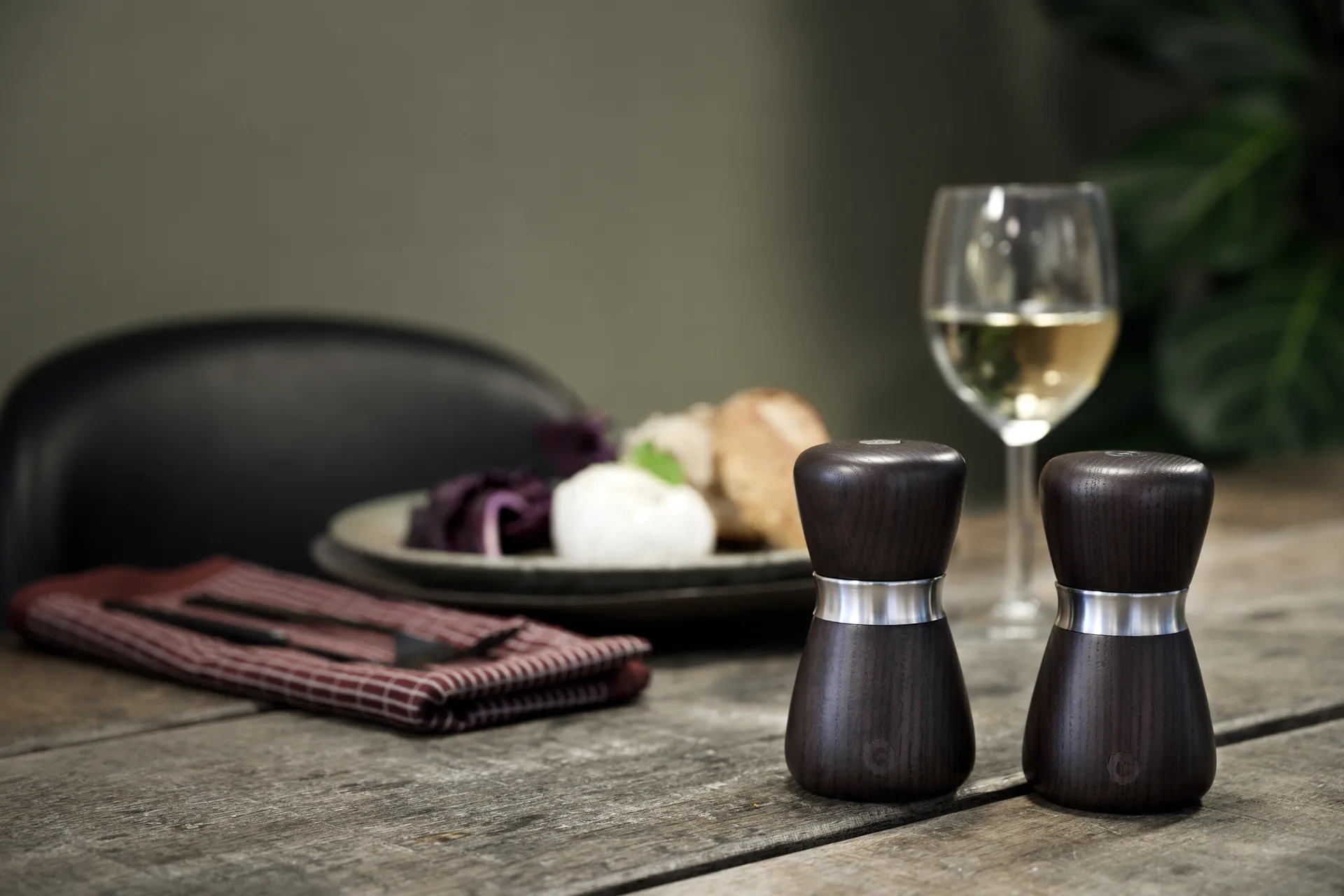 Młynek do przypraw Kyoto , Brown glaze, FSC ash, 10 cm Crushgrind