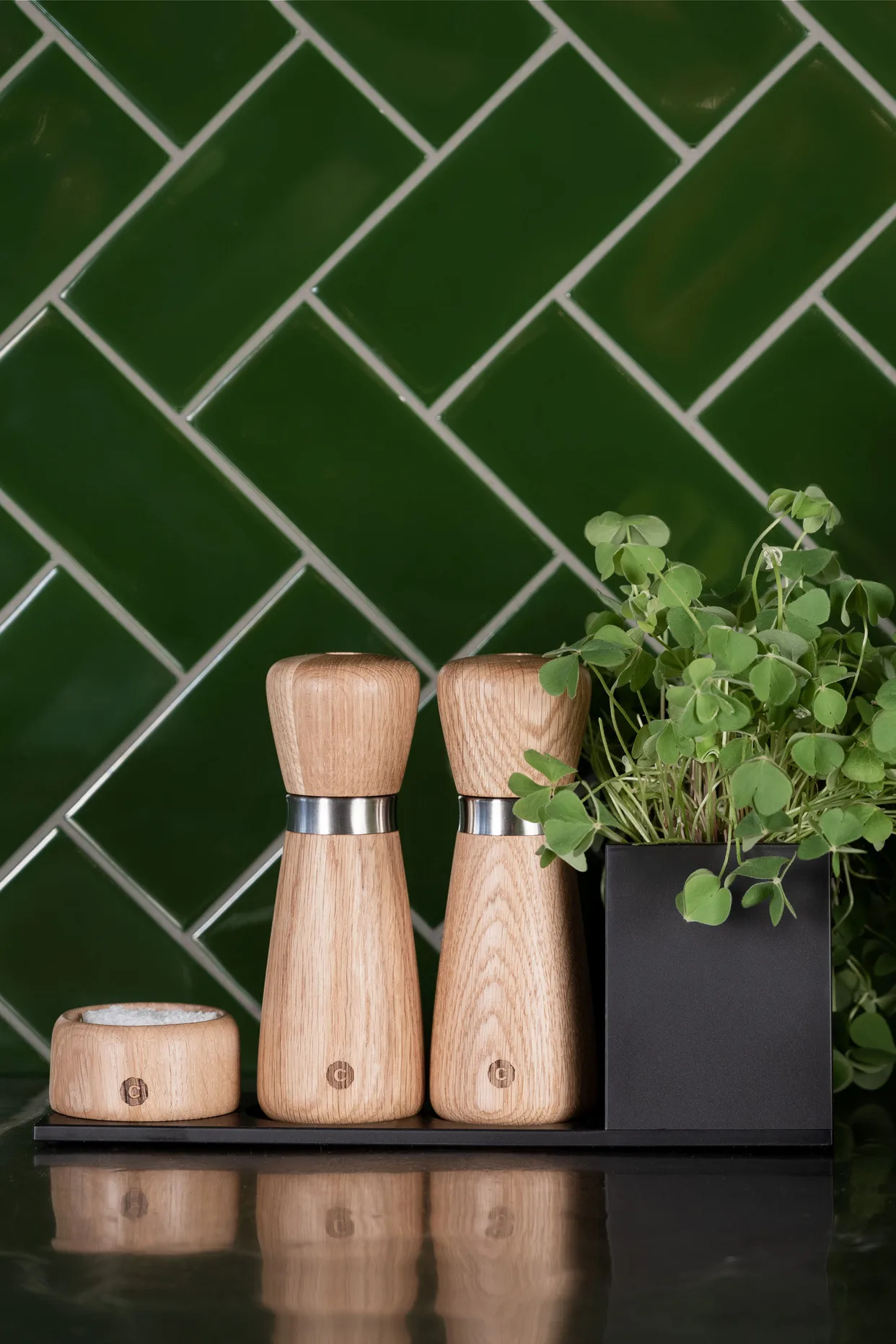 Młynek do przypraw Kyoto , Natural, FSC oak, 17 cm Crushgrind