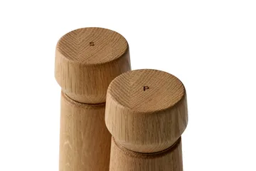 Zestaw młynków do soli i pieprzu Amsterdam - Natural, FSC oak, 2 części - Crushgrind