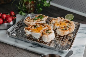 Blacha gastronomiczna Culimat z rusztem chłodzącym. - 31,5x24,5x2,4cm - Culimat