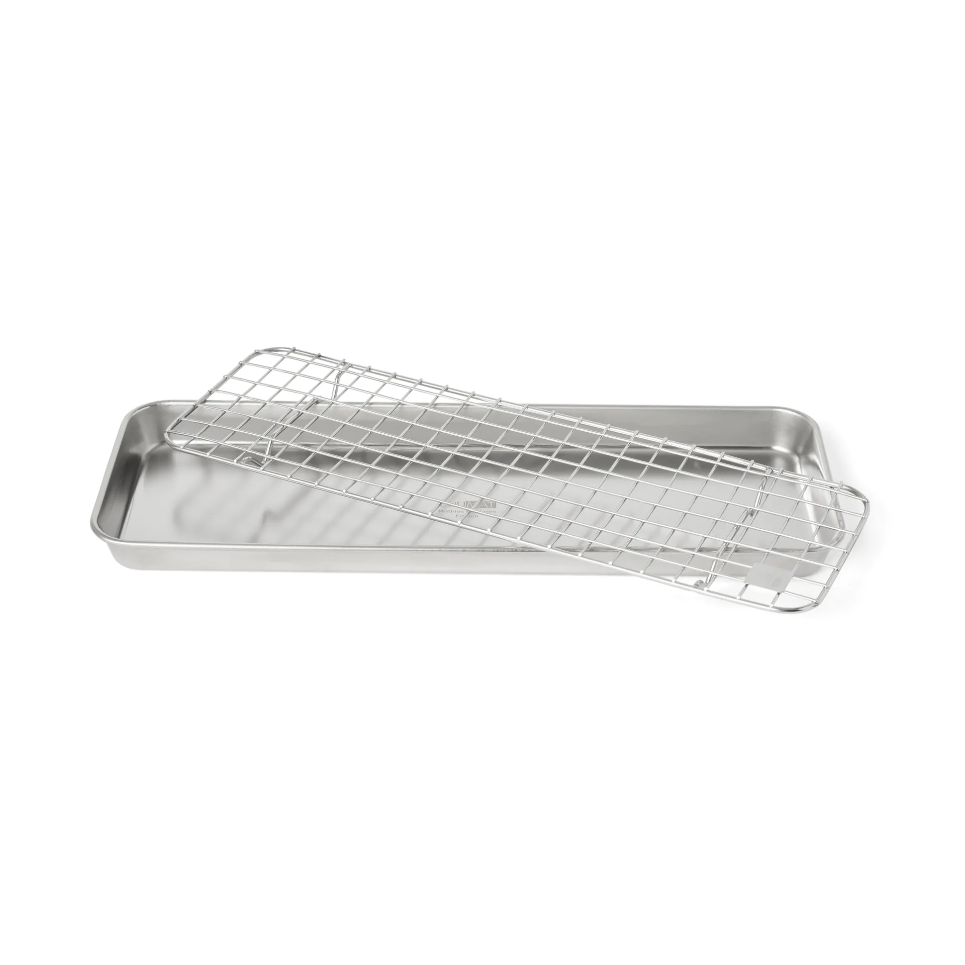 Blacha gastronomiczna Culimat z rusztem chłodzącym., Stal nierdzewna, 38x14x2,5 cm Culimat