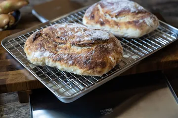 Blacha gastronomiczna Culimat z rusztem chłodzącym. - Stal nierdzewna, 40,5×30,5 cm - Culimat