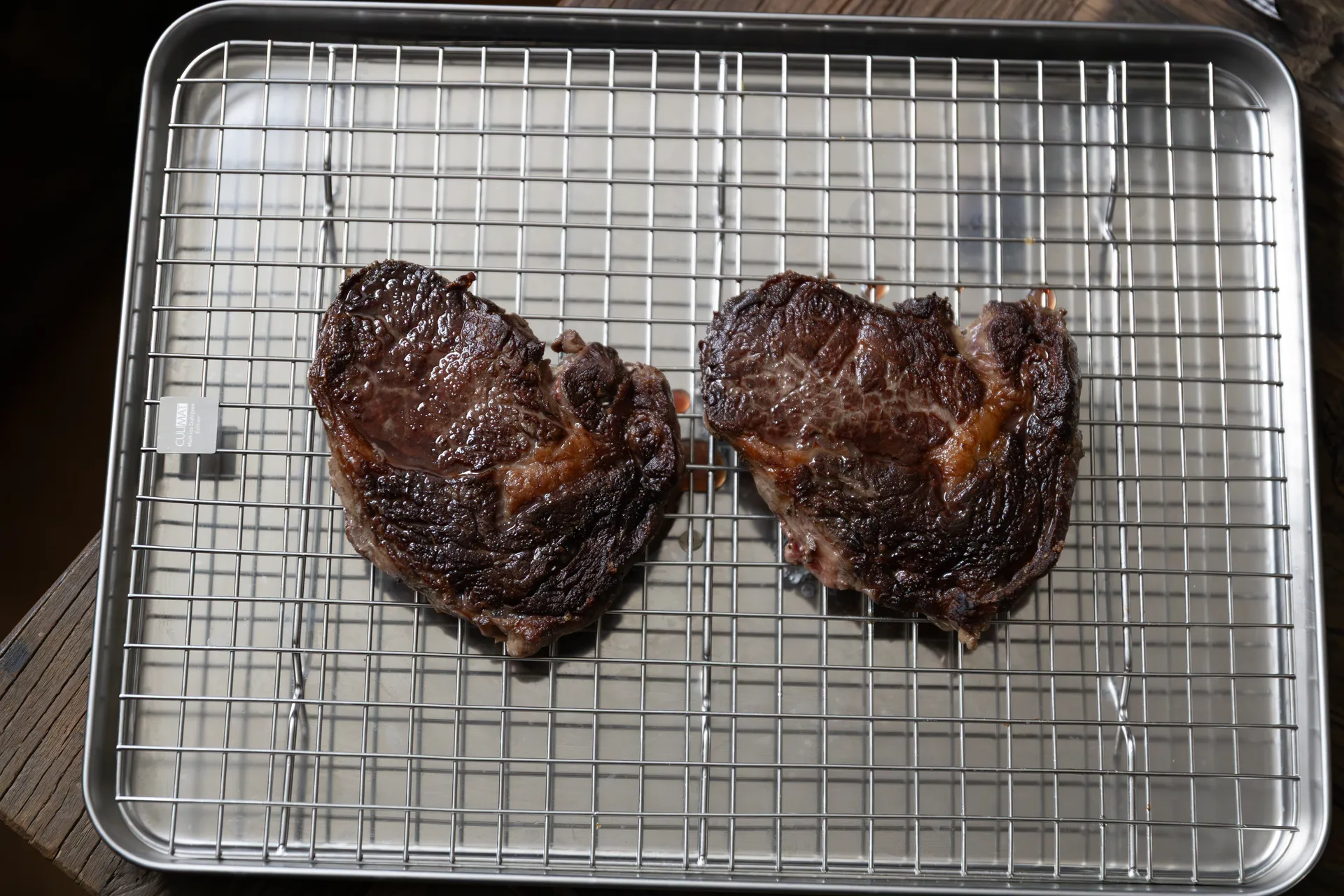 Blacha gastronomiczna Culimat z rusztem chłodzącym., Stal nierdzewna, 40,5×30,5 cm Culimat