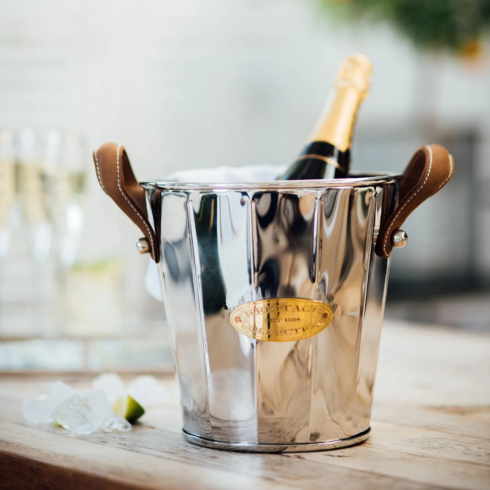 Chłodziarka do wina Heritage z uchwytem skórzanym, 23 cm Culinary Concepts