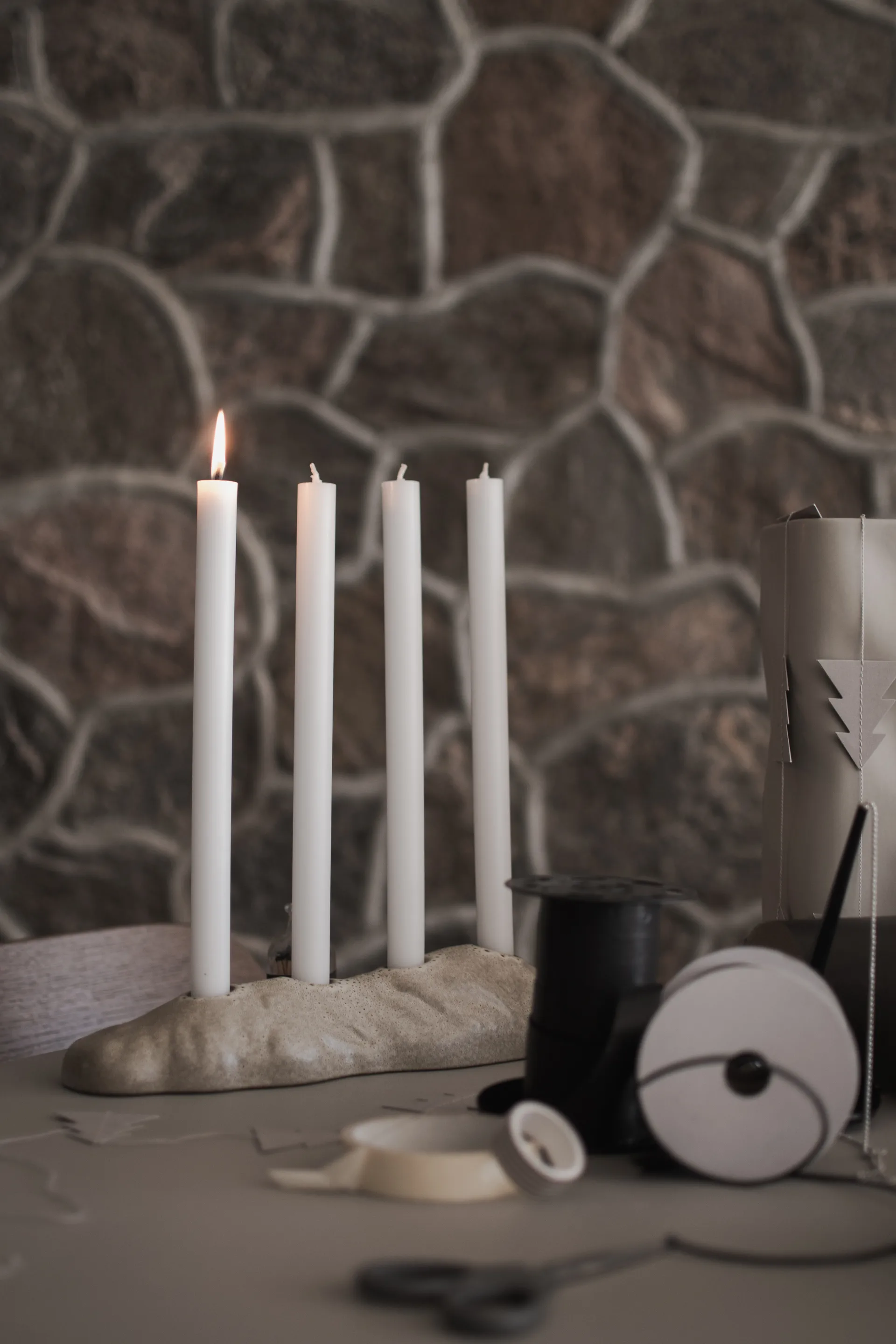 Base świecznik adwentowy, Beige DBKD