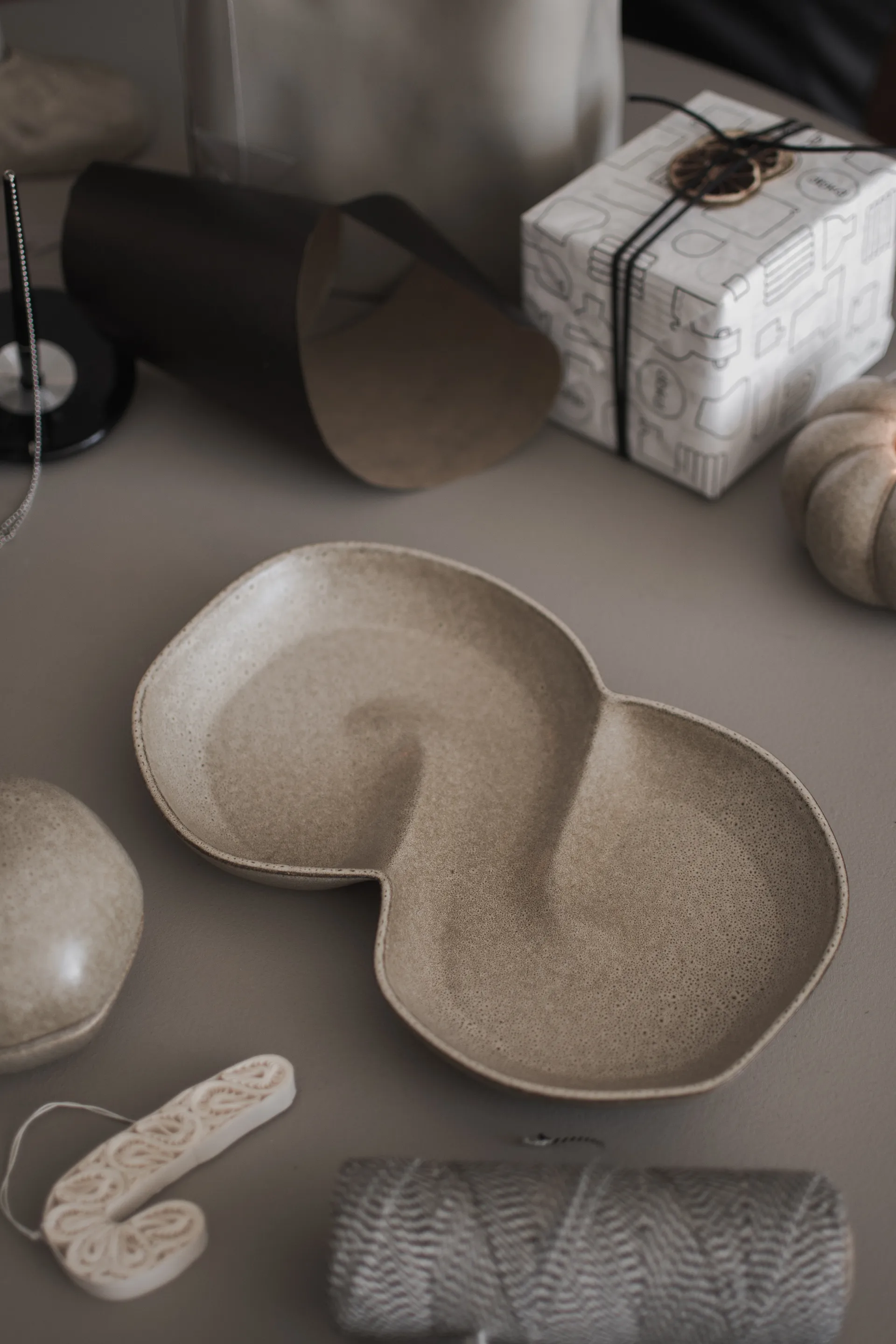 Bun miska z pokrywką 11x18 cm, Beige DBKD