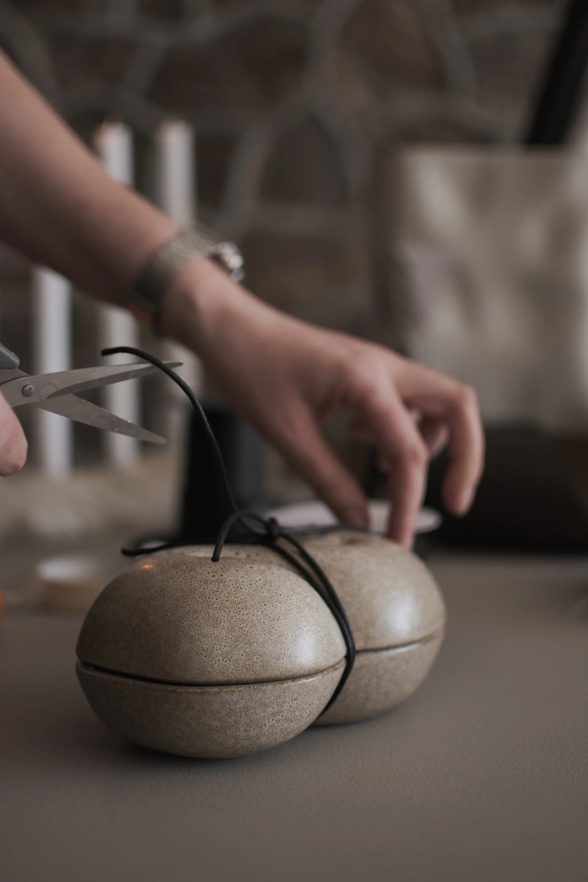 Bun miska z pokrywką 11x18 cm, Beige DBKD