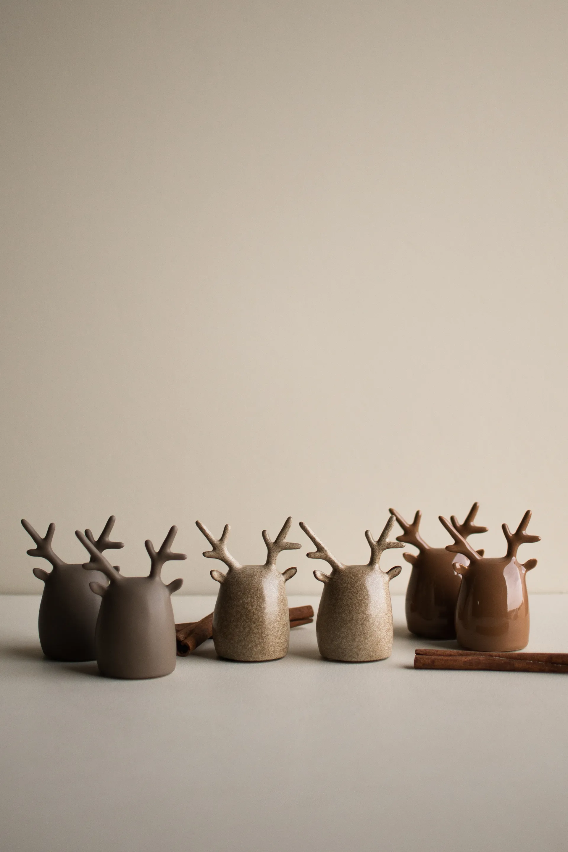 Dekoracja - Deer Twins, 2 częściowa, Beżowy DBKD