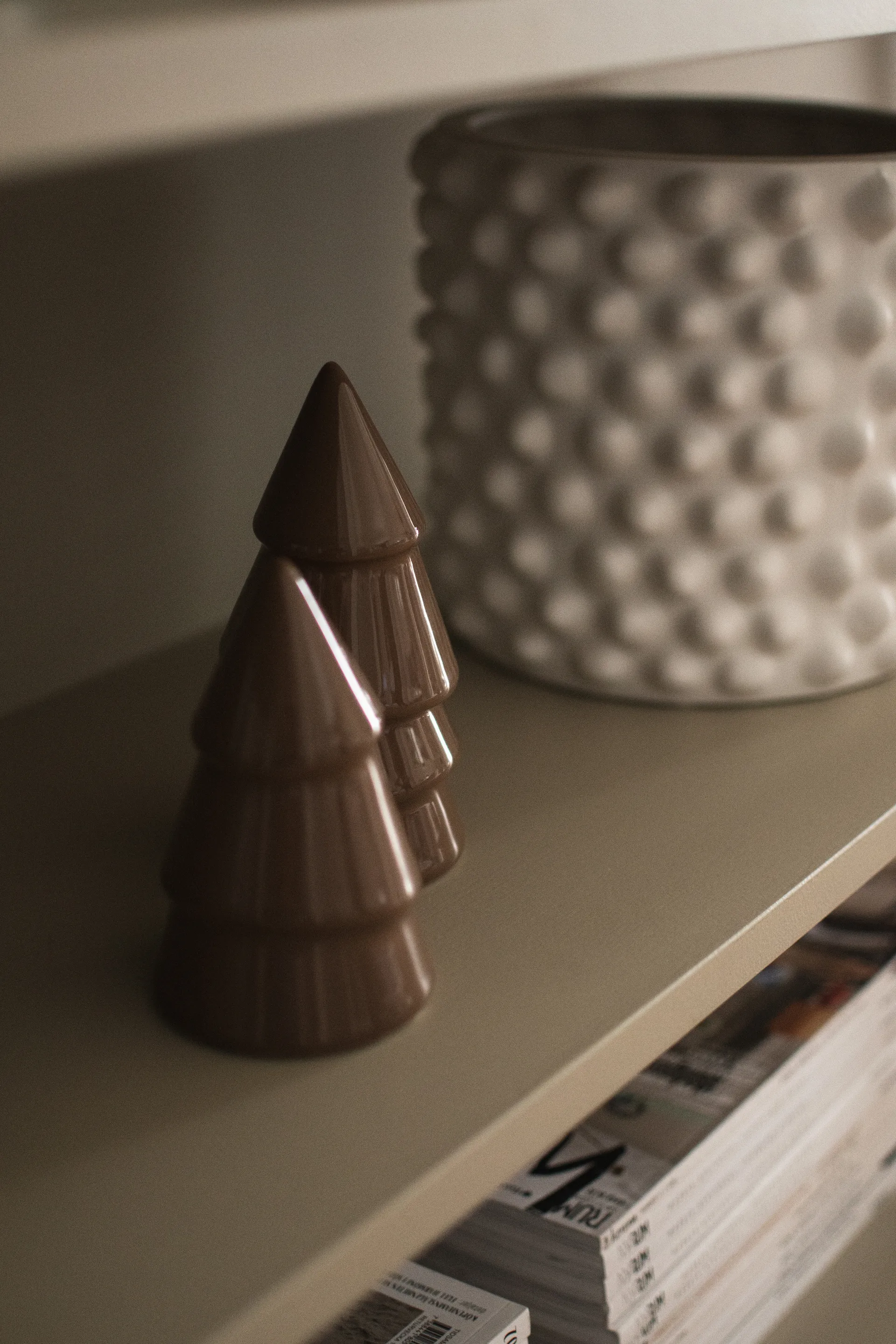 Dekoracja Narrow 14 cm, Shiny nougat DBKD