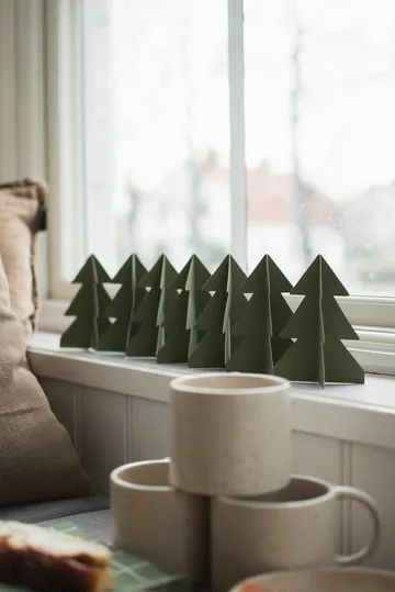 Dekoracja Tree in a row - Zielony, 7x60 cm - DBKD