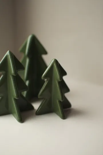 Dekoracja zimowe drzewo - Zielony, 7 cm - DBKD