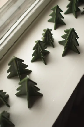 Dekoracja zimowe drzewo - Zielony, 8 cm - DBKD