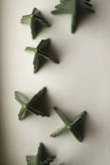 Dekoracja zimowe drzewo - Zielony, 9,5 cm - DBKD