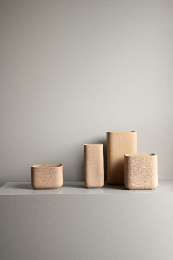 Doniczka Cube large Ø13 cm, Piaskowy DBKD
