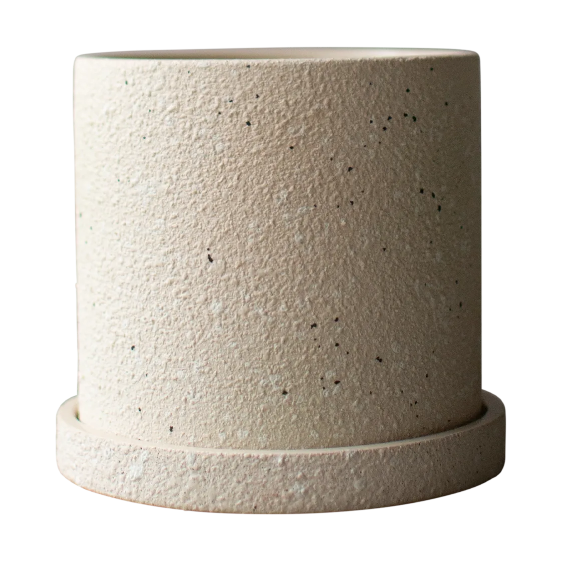 Doniczka Grow Ø13 cm z podstawką, Creme structure DBKD