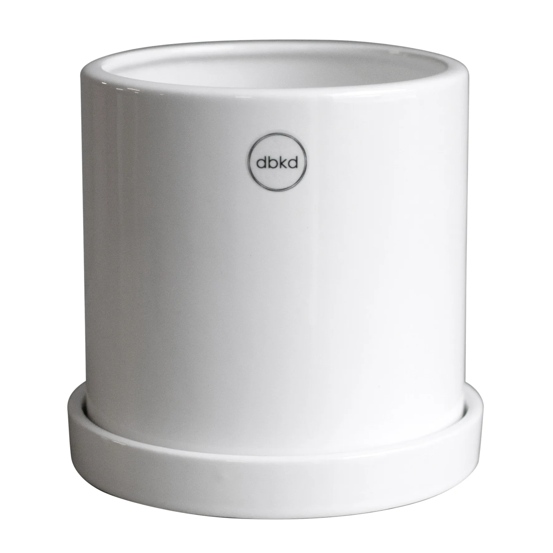Doniczka Grow Ø13 cm z podstawką, Shiny white DBKD
