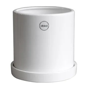 Doniczka Grow Ø13 cm z podstawką - Shiny white - DBKD