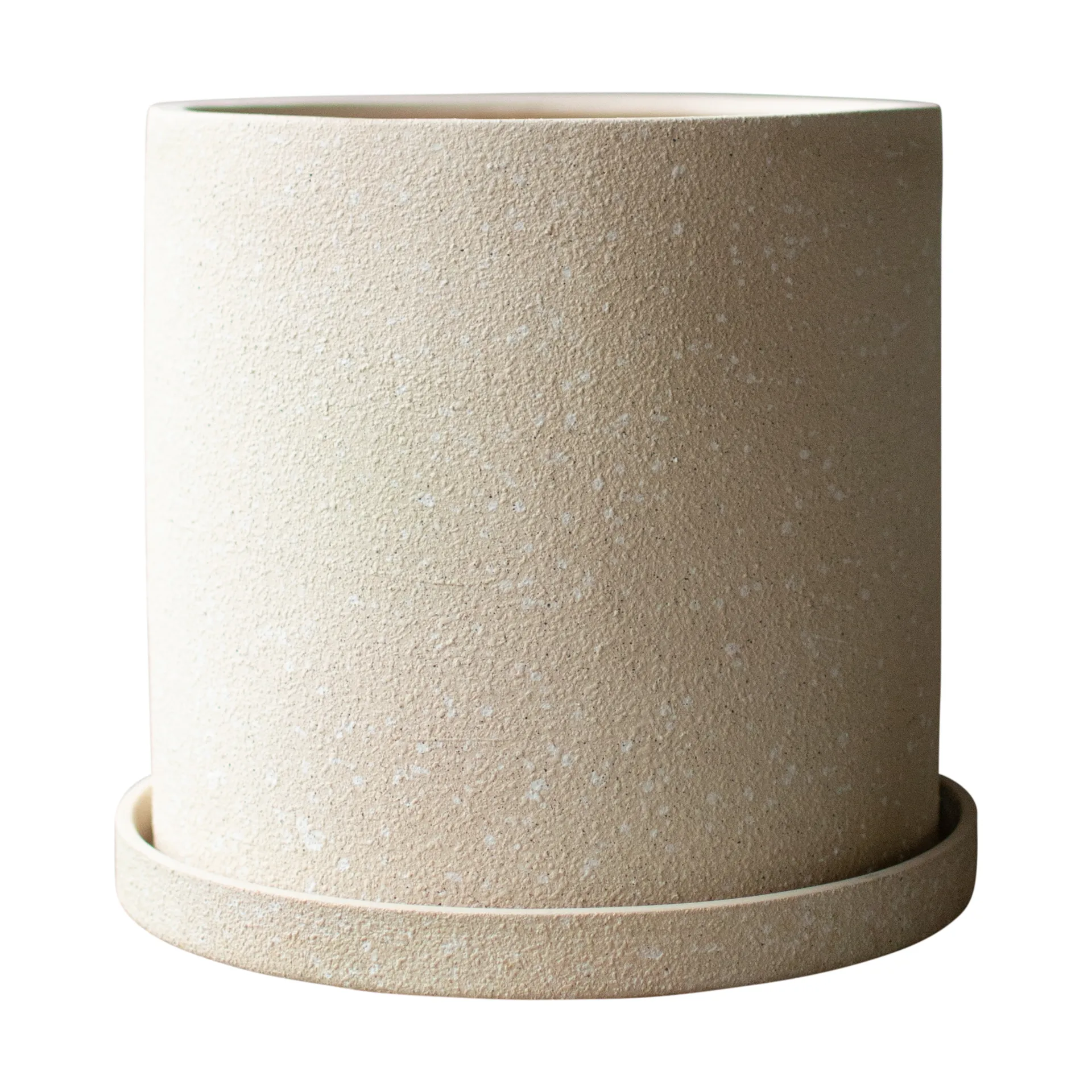 Doniczka Grow Ø30 cm z podstawką, Creme structure DBKD