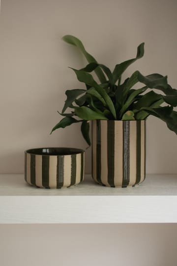 Doniczka Line Ø14x16 cm - Stripe Green - DBKD