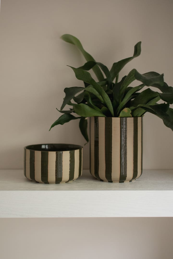 Doniczka Line Ø14x16 cm, Stripe Green DBKD