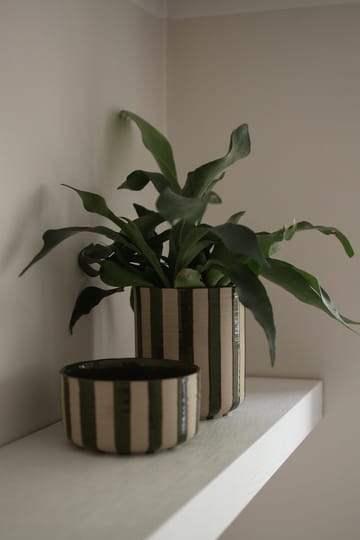 Doniczka Line Ø14x16 cm - Stripe Green - DBKD