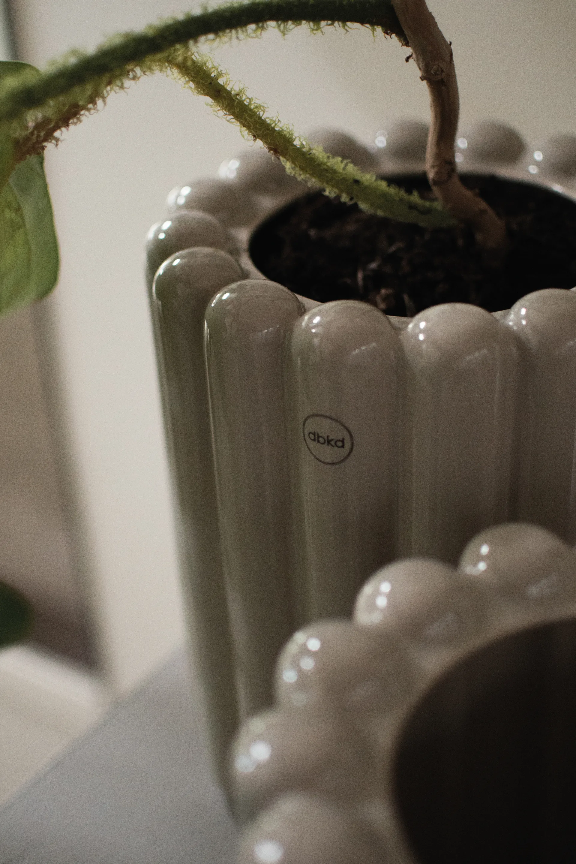 Doniczka Mist, średnia Ø19x23 cm, Shiny mole DBKD