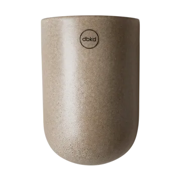 Doniczka wisząca Cut, beżowa - Medium 15 cm - DBKD