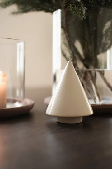 Drzewko element dekoracyjny Peak - Shiny creme, Ø9 cm - DBKD