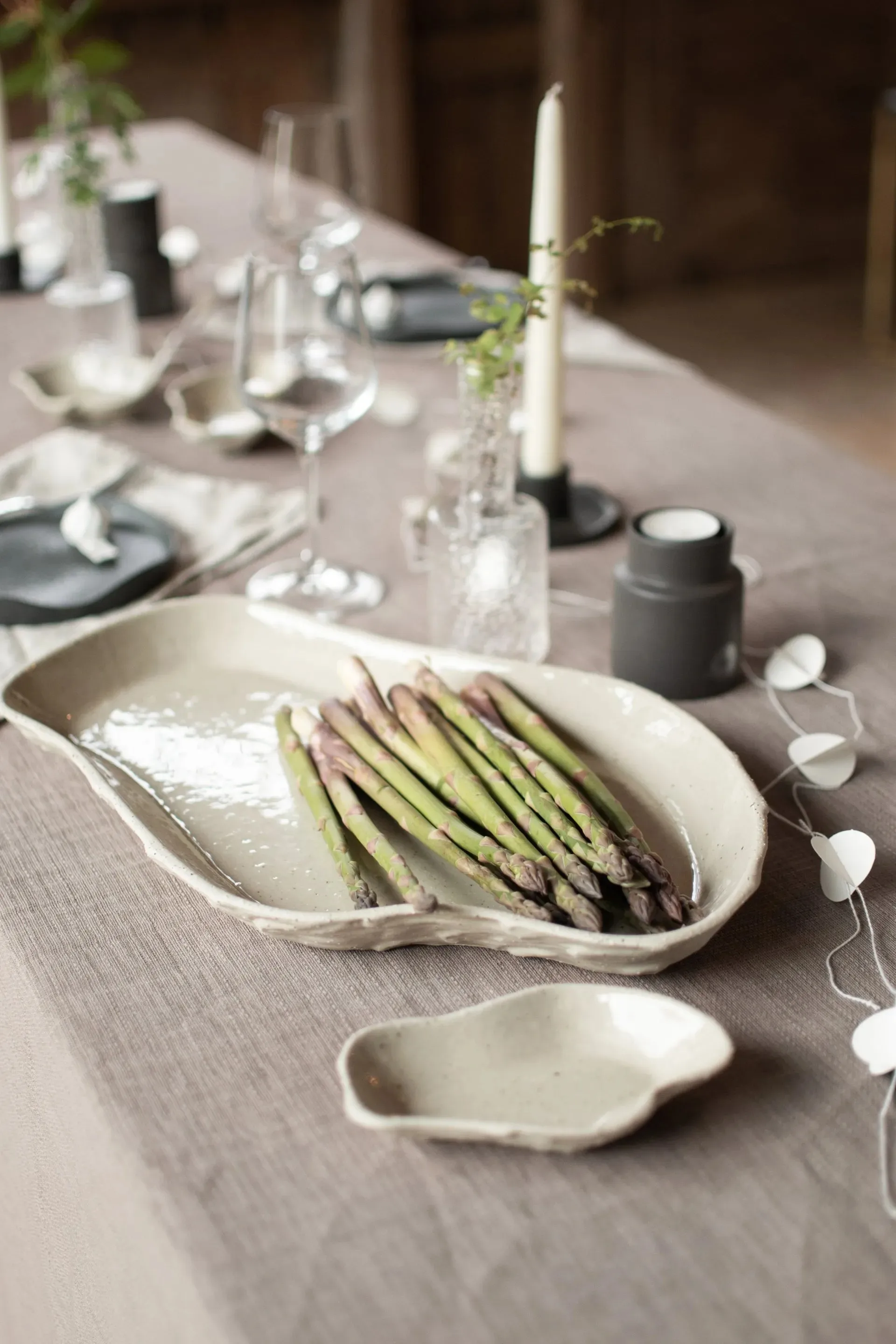 Flow talerz small 9x14 cm, Piaskowy DBKD