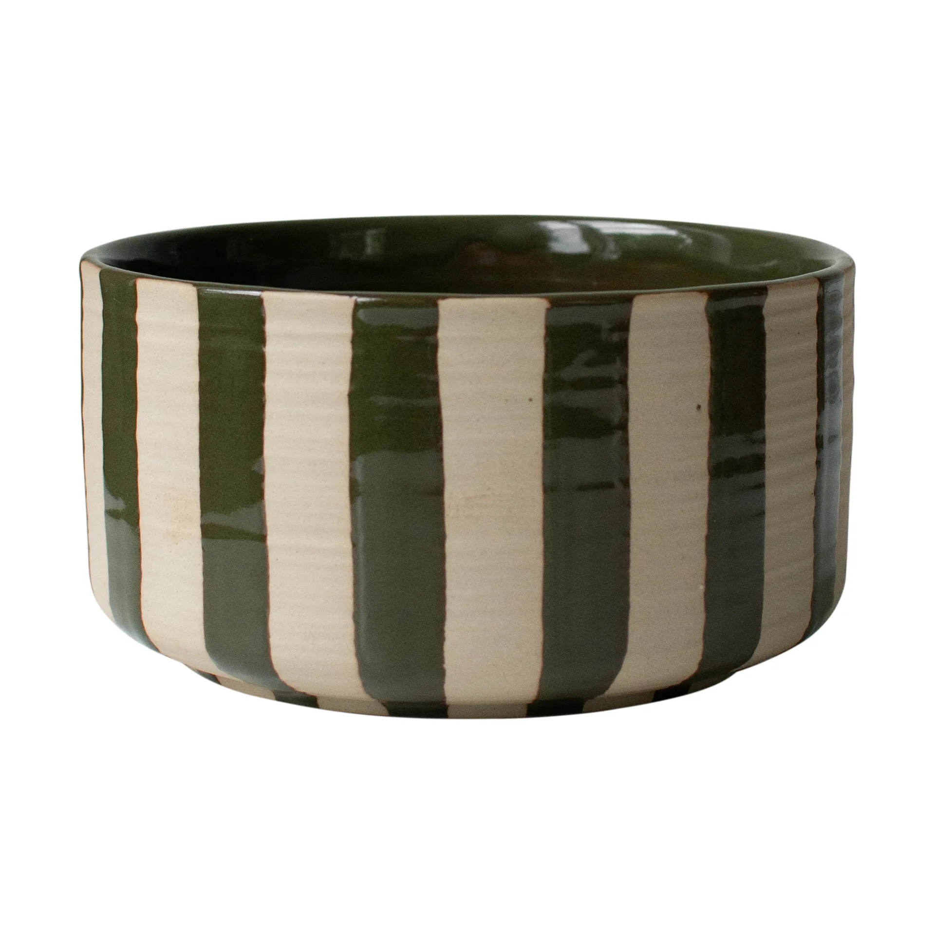 Misa dekoracyjna Line Ø16 cm, Stripe Green DBKD