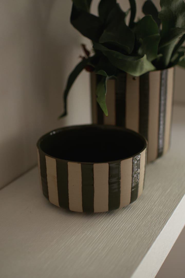 Misa dekoracyjna Line Ø16 cm, Stripe Green DBKD