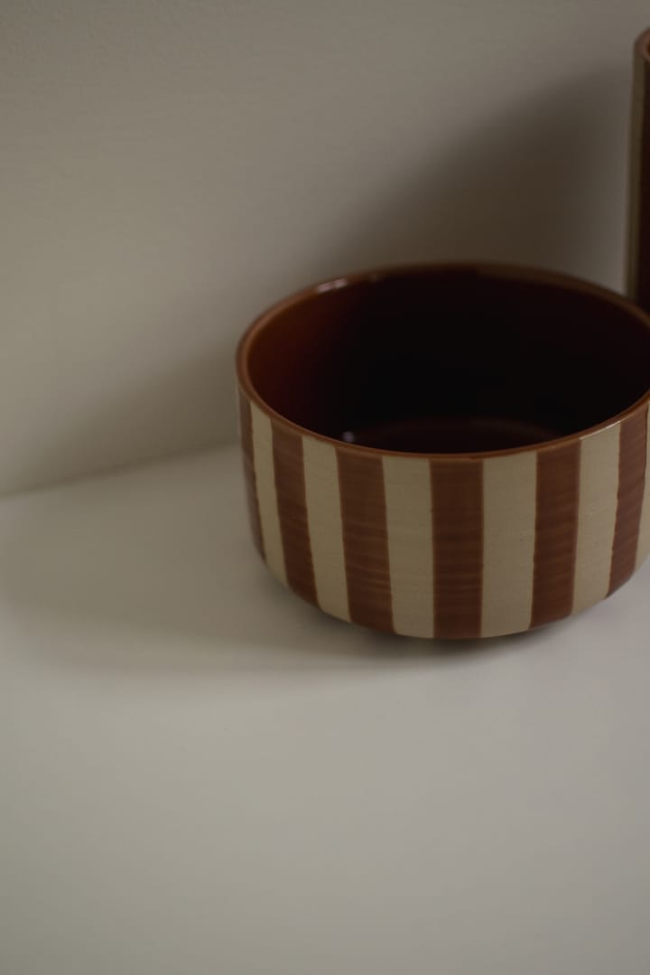 Misa dekoracyjna Line Ø16 cm, Stripe nougat DBKD
