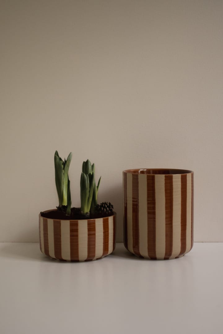 Misa dekoracyjna Line Ø16 cm, Stripe nougat DBKD