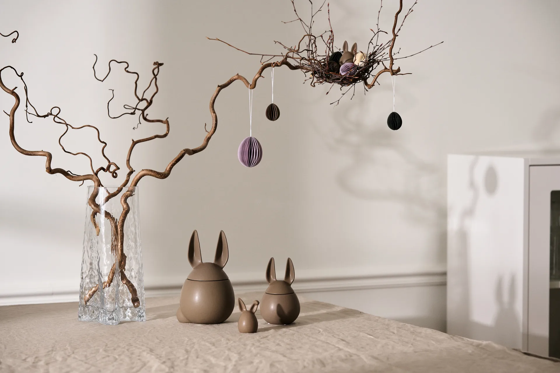 Papierowa zawieszka wielkanocna Ovoid 4 cm, Brown DBKD