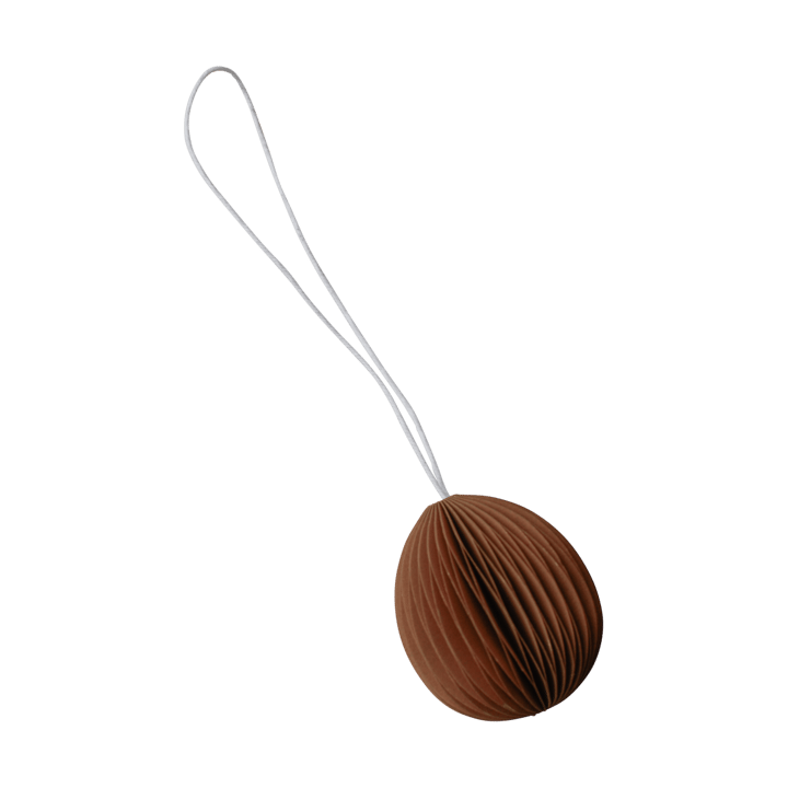 Papierowa zawieszka wielkanocna Ovoid 4 cm - Terracotta - DBKD