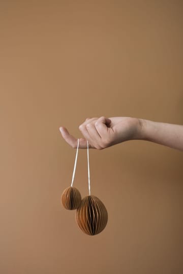 Papierowa zawieszka wielkanocna Ovoid 4 cm - Terracotta - DBKD